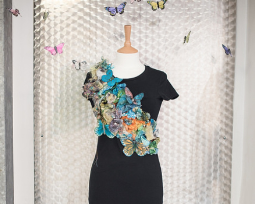 Level 2 Diploma in Art & Design fashion design with butterflies